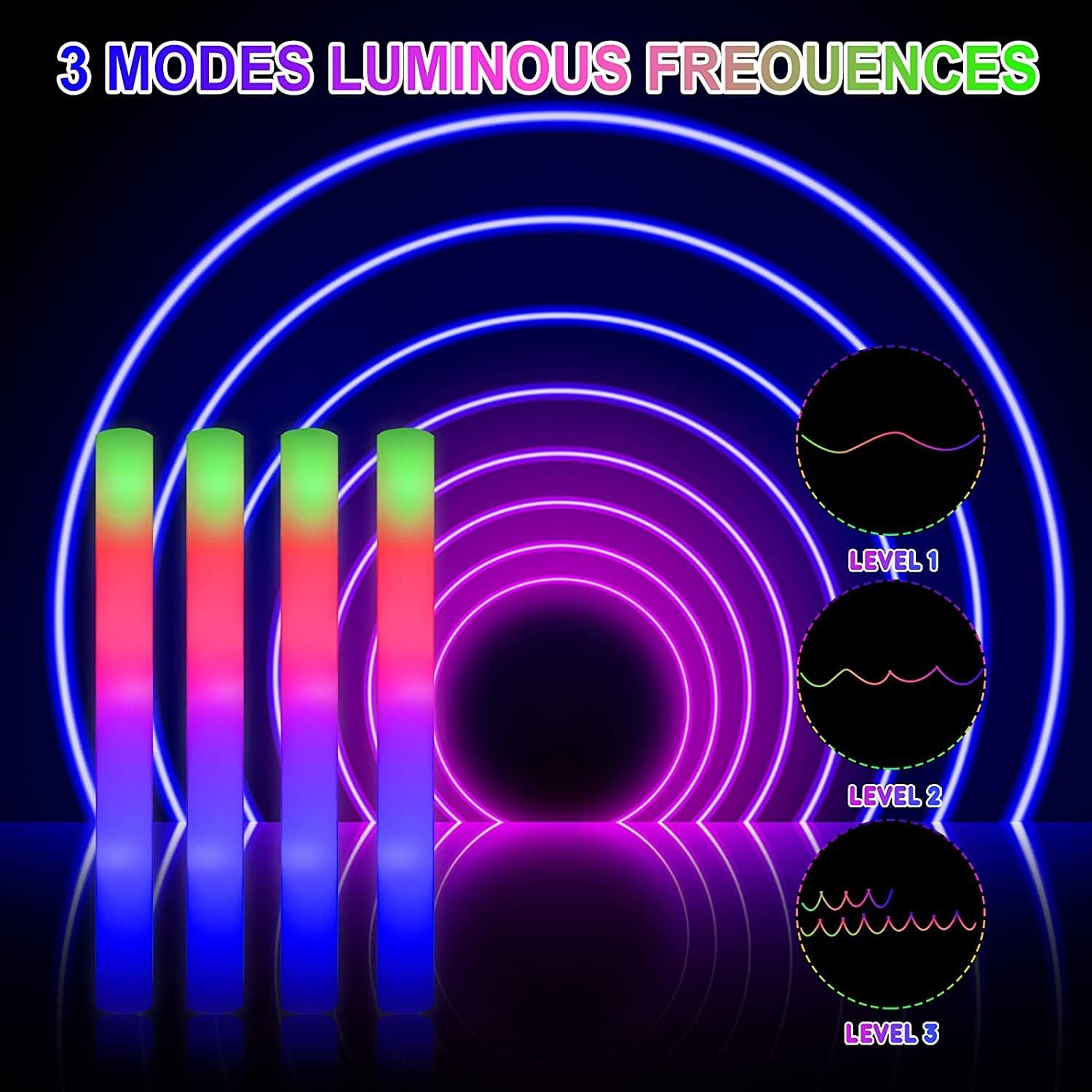 102Pcs LED Foam Sticks Cheer T - đánh giá và giá Glow In The Dark Party Glasses