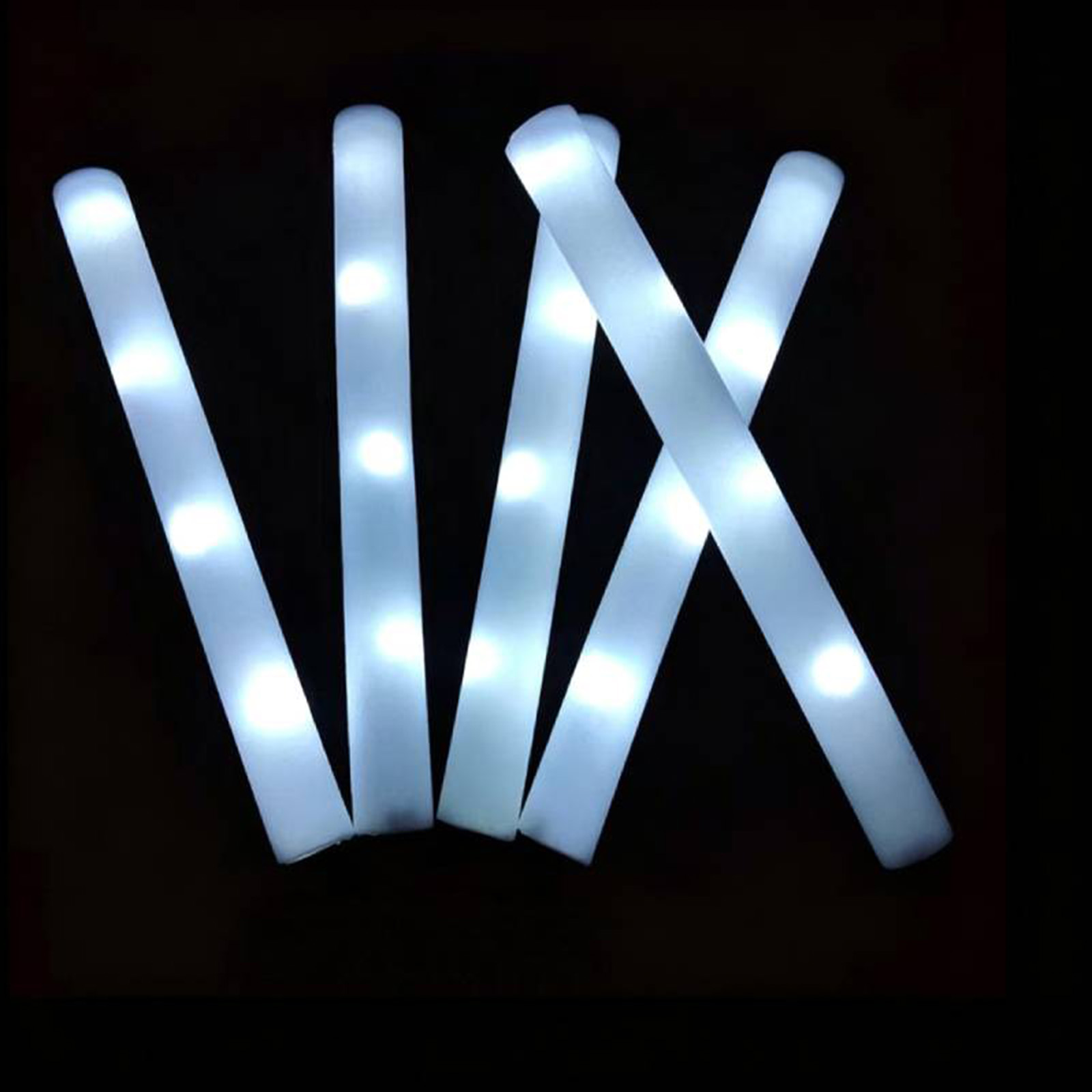 Reusable White Foam LED Glow S - đánh giá và giá Flashing Led Foam Sticks Party